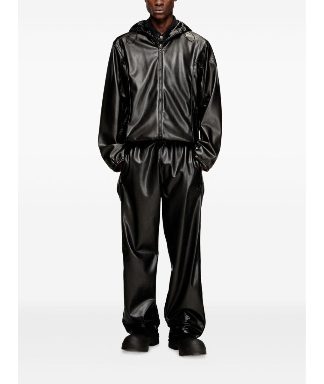 DIESEL Черные полиэстеровые повседневные брюки, фото 3