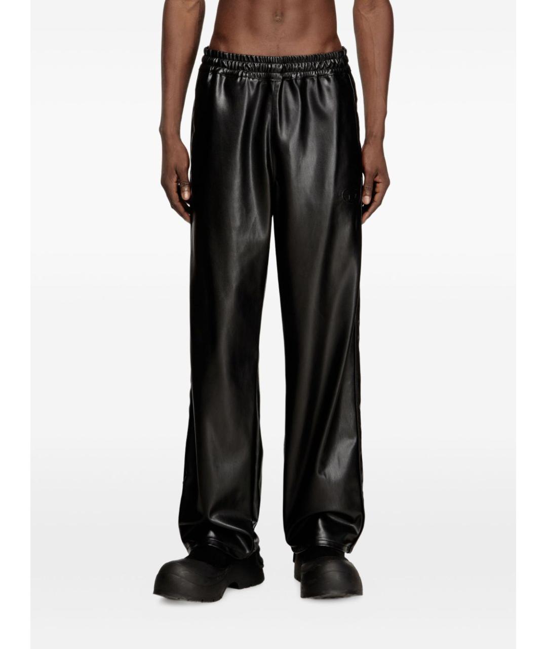 DIESEL Черные полиэстеровые повседневные брюки, фото 2