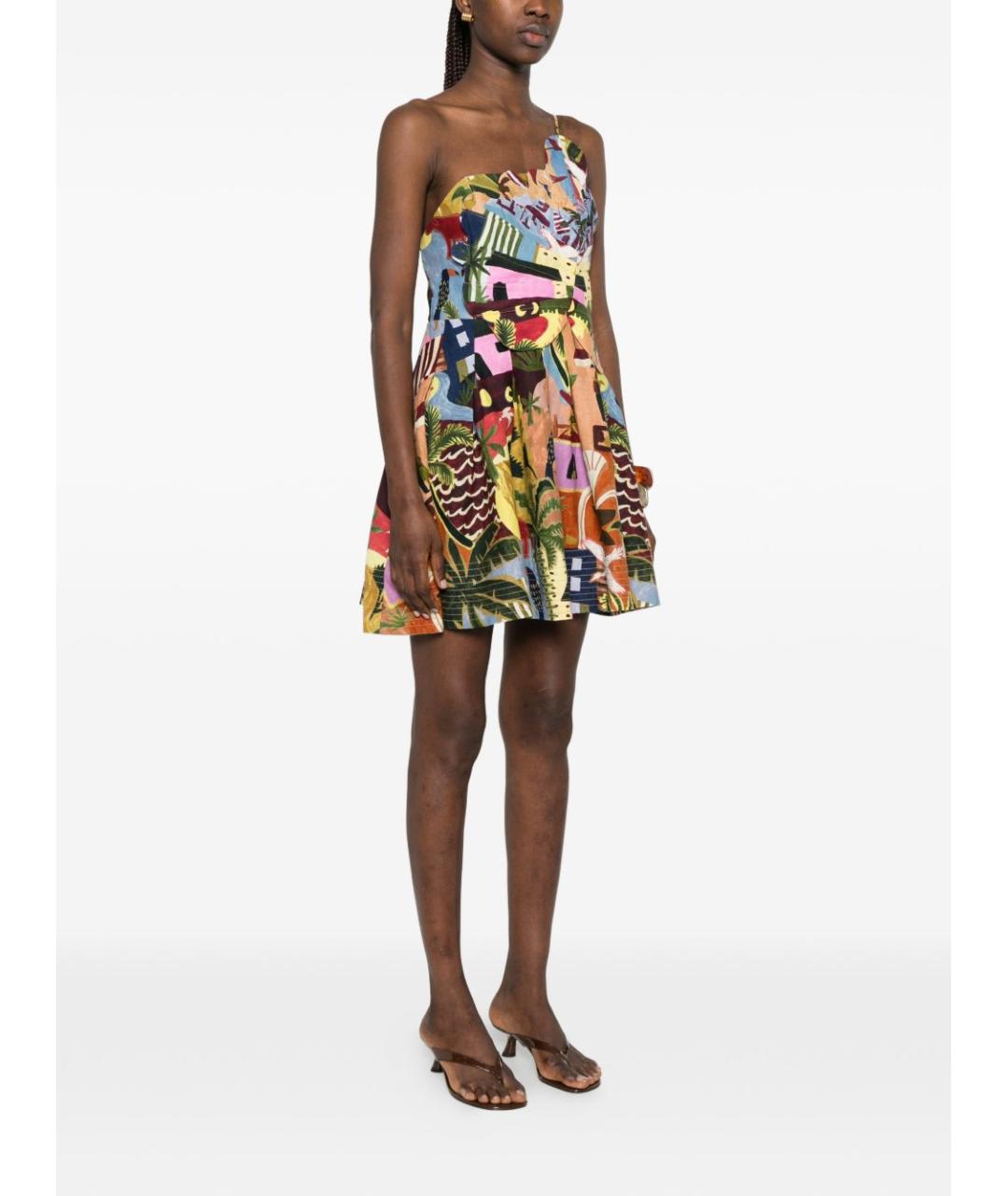 FARM RIO Мульти хлопковое повседневное платье, фото 3