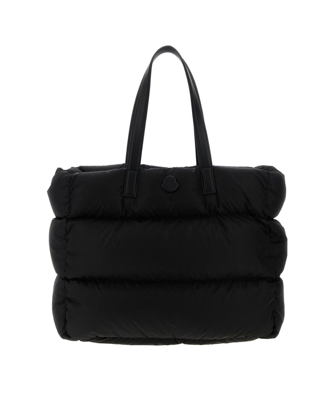 MONCLER Черная тканевая сумка тоут, фото 1