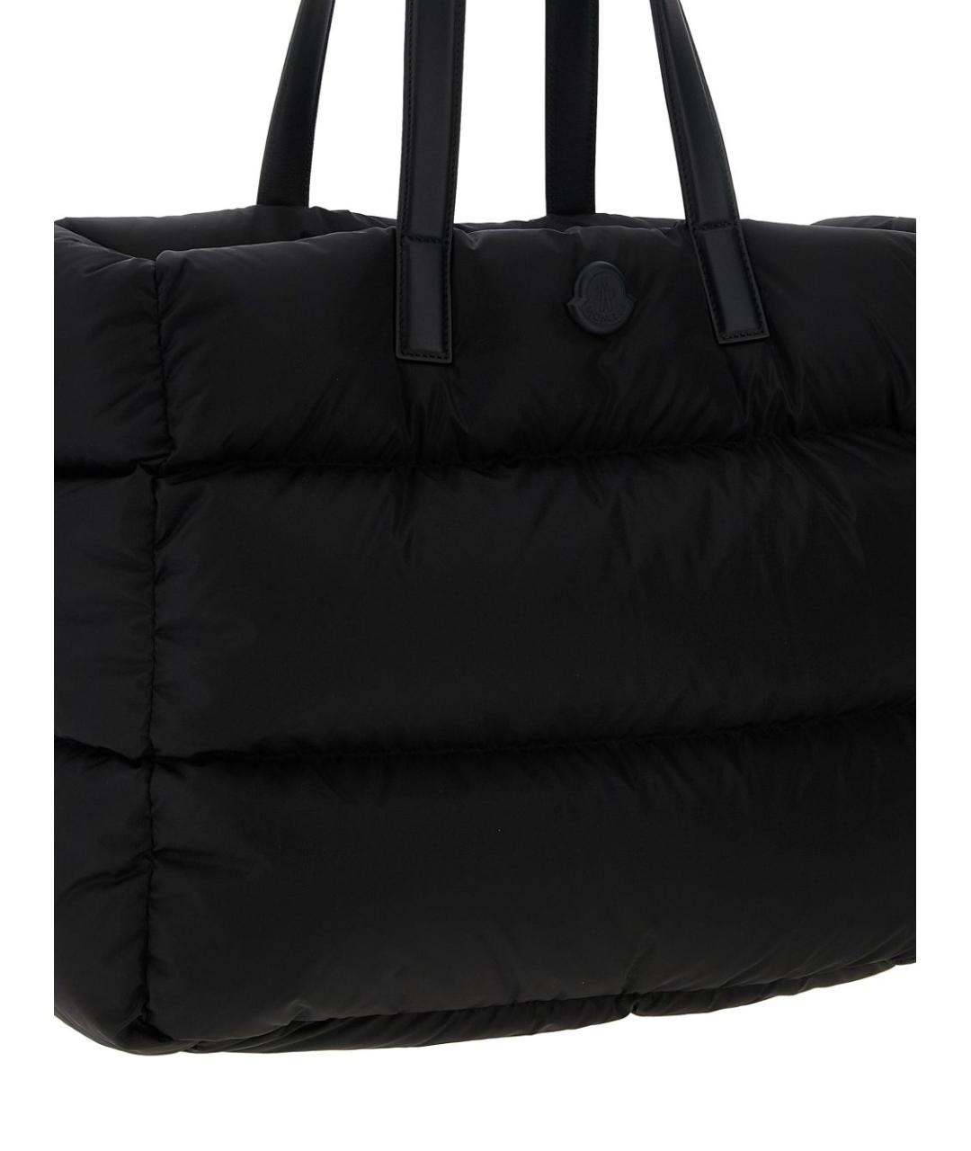 MONCLER Черная тканевая сумка тоут, фото 4