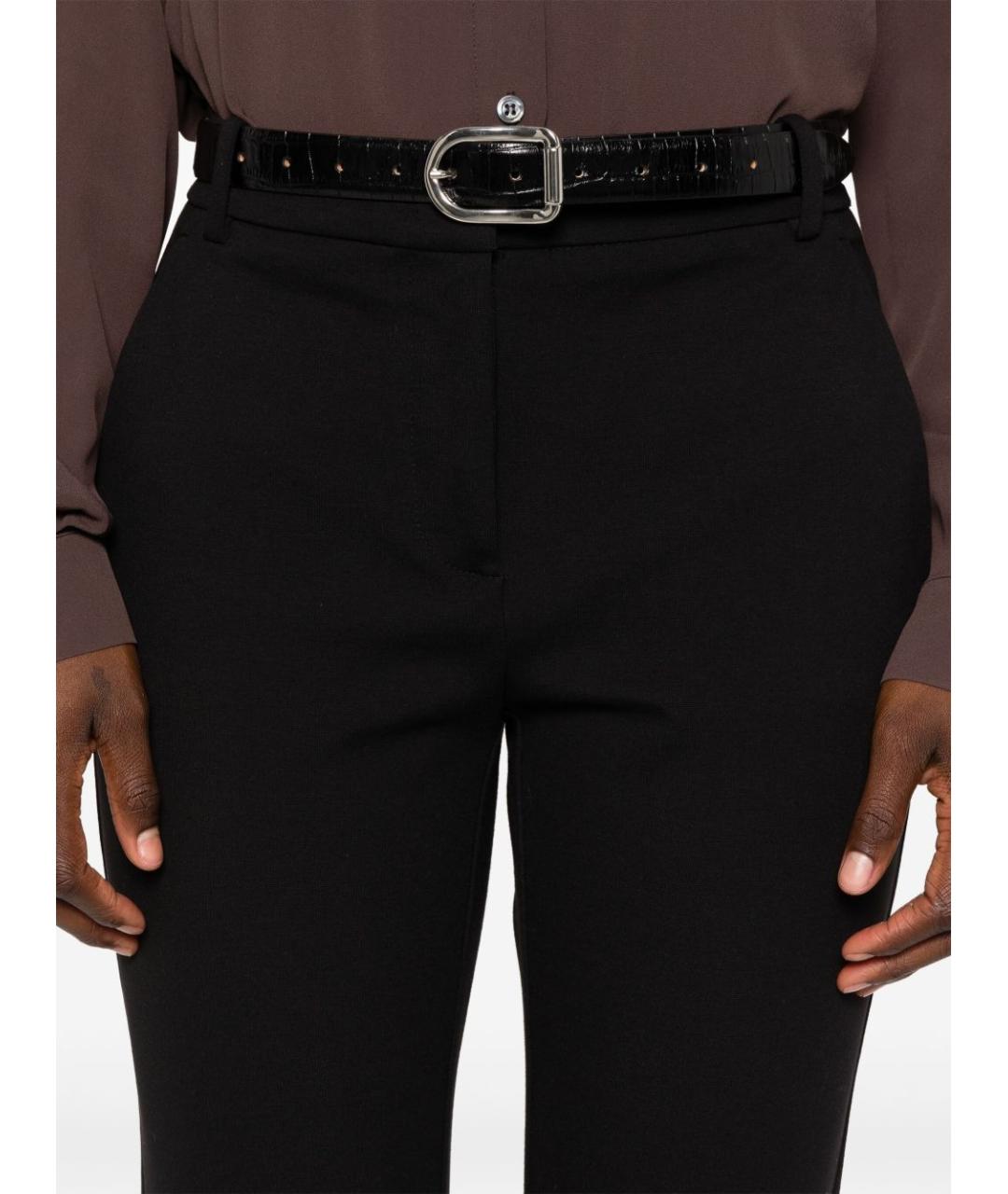 PINKO Черные вискозные брюки узкие, фото 3