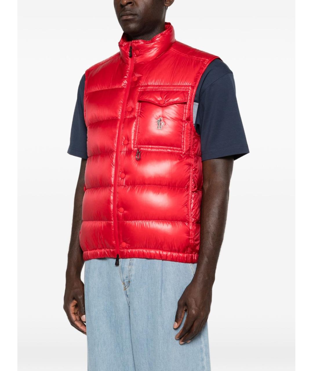 MONCLER GRENOBLE Красный полиамидовый жилет, фото 2