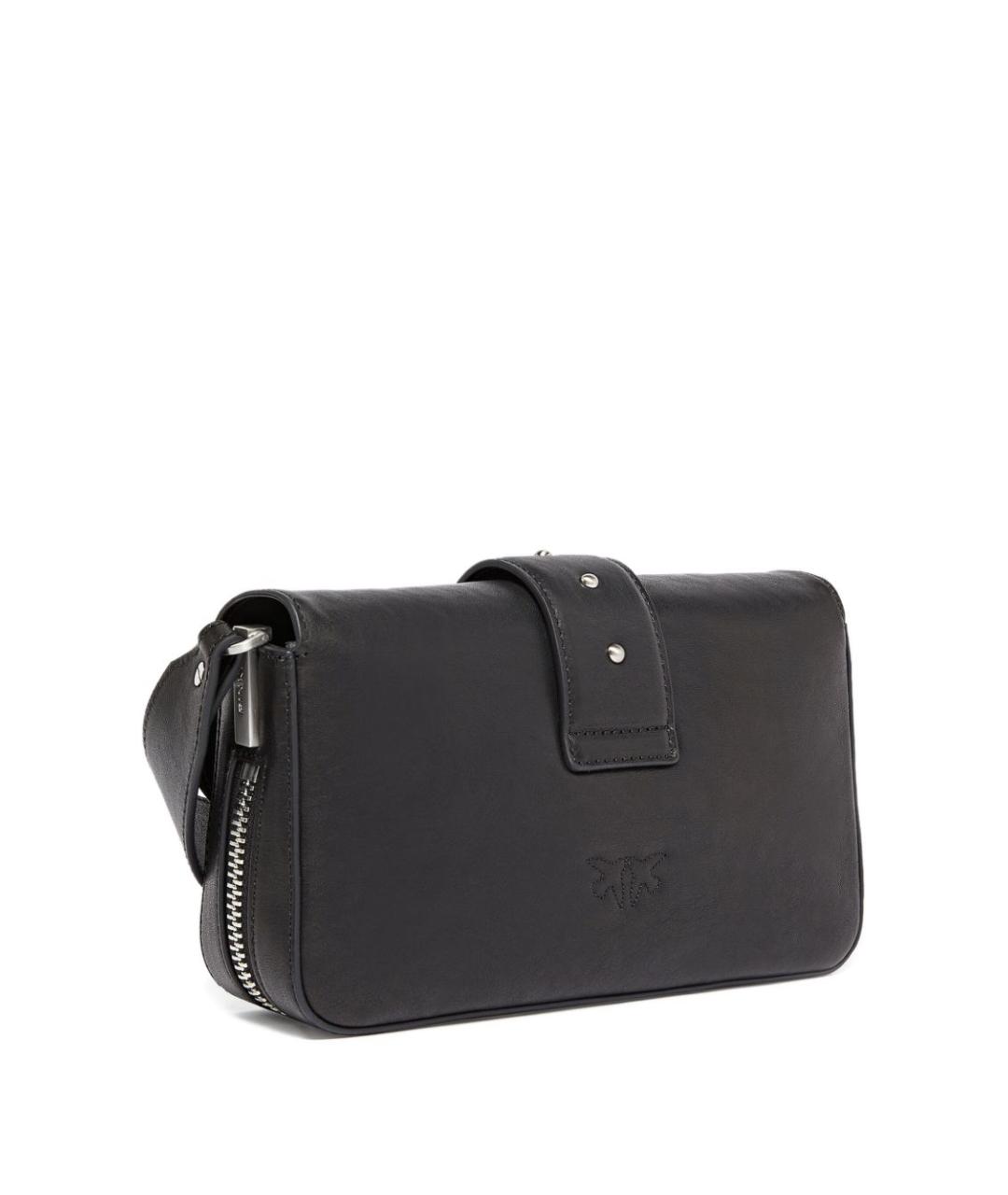 PINKO Черная кожаная сумка через плечо, фото 4