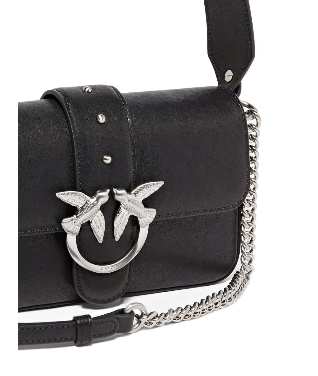 PINKO Черная кожаная сумка через плечо, фото 2