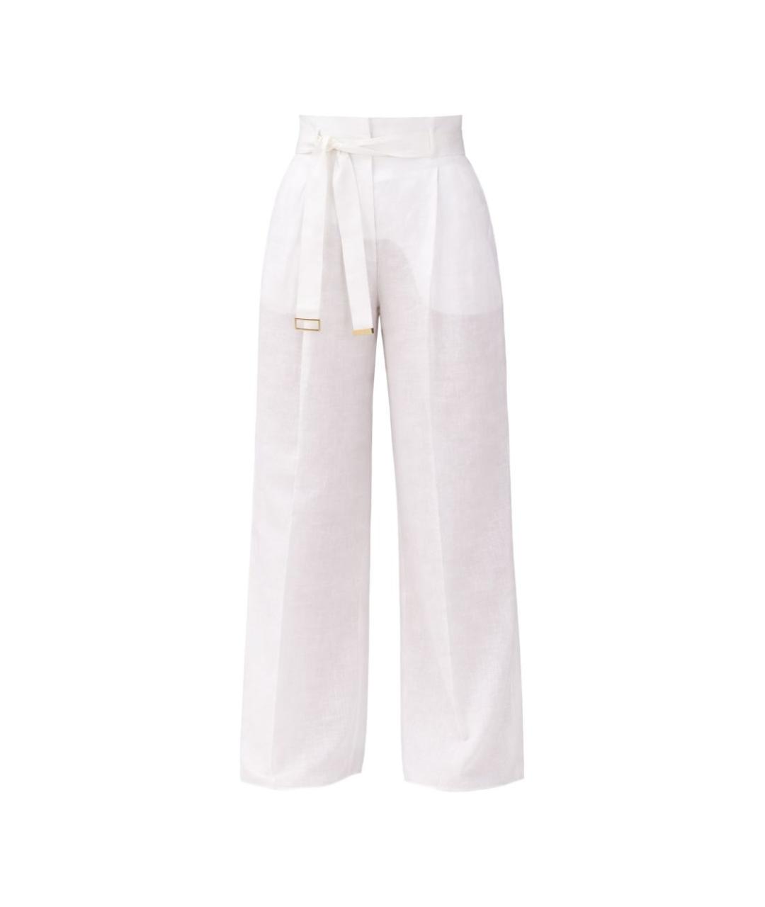 MAX MARA STUDIO Белые прямые брюки, фото 1