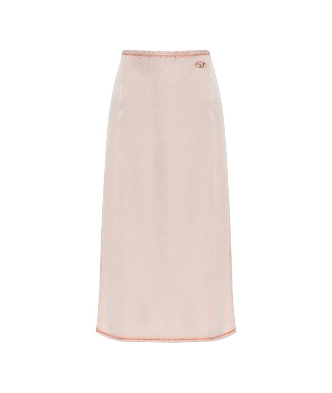 DIESEL Розовая вискозная юбка миди, фото 1