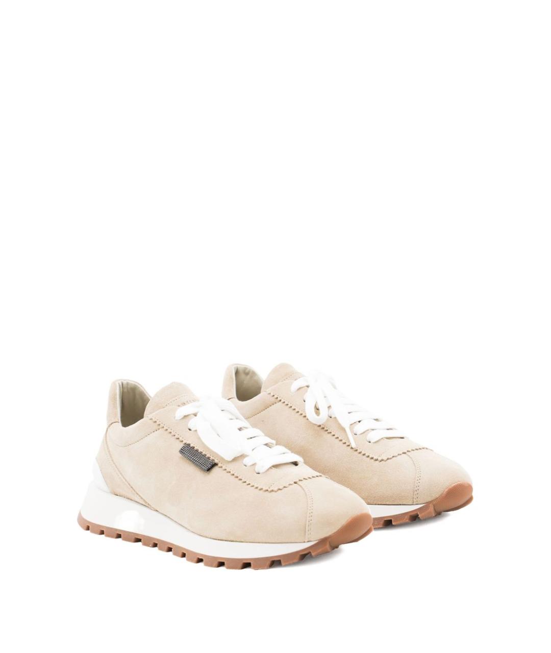 BRUNELLO CUCINELLI Бежевые кроссовки, фото 3