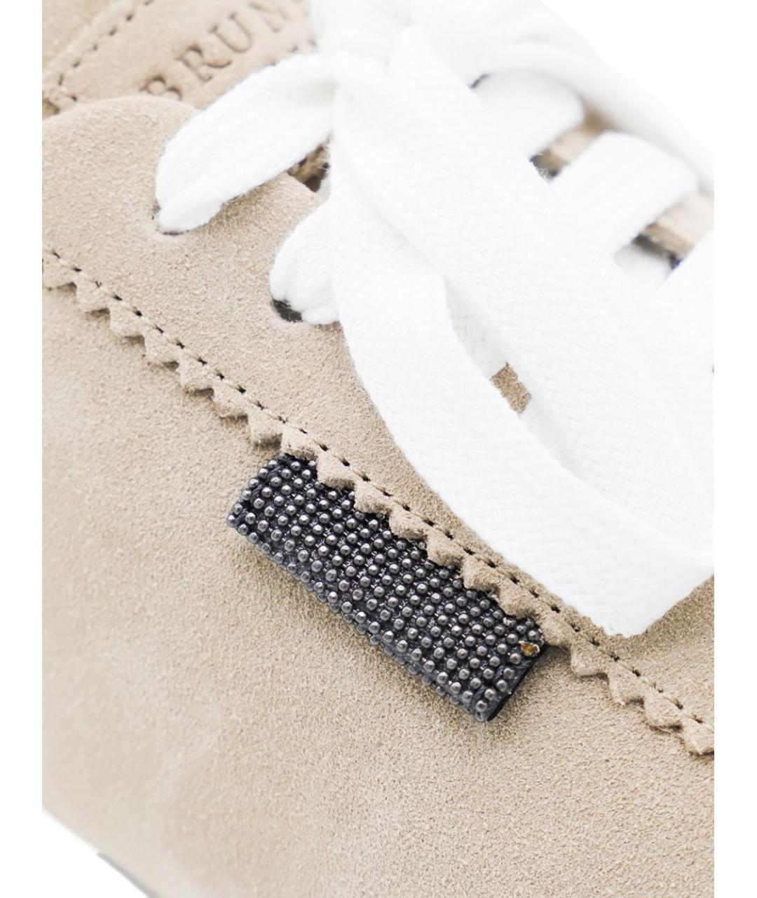 BRUNELLO CUCINELLI Бежевые кроссовки, фото 5