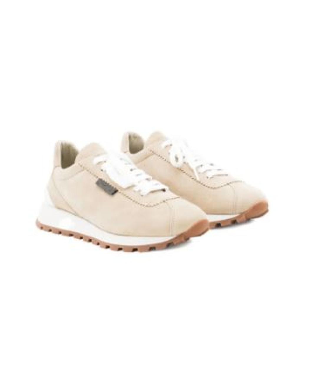 BRUNELLO CUCINELLI Бежевые кроссовки, фото 2