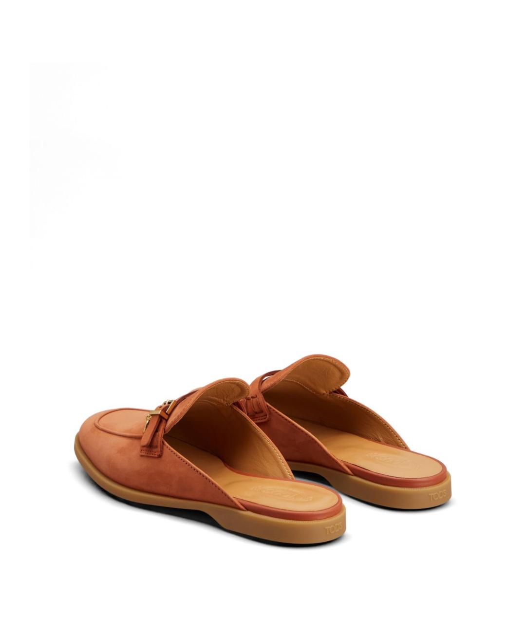 TOD'S Оранжевое замшевые мюли, фото 4