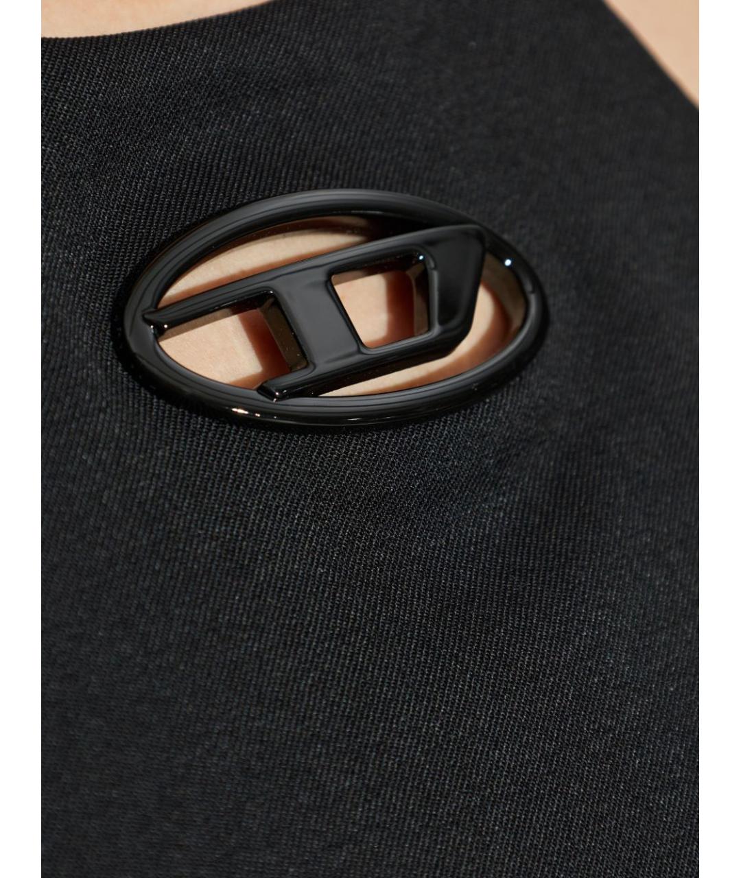 DIESEL Черная полиэстеровая майка, фото 4