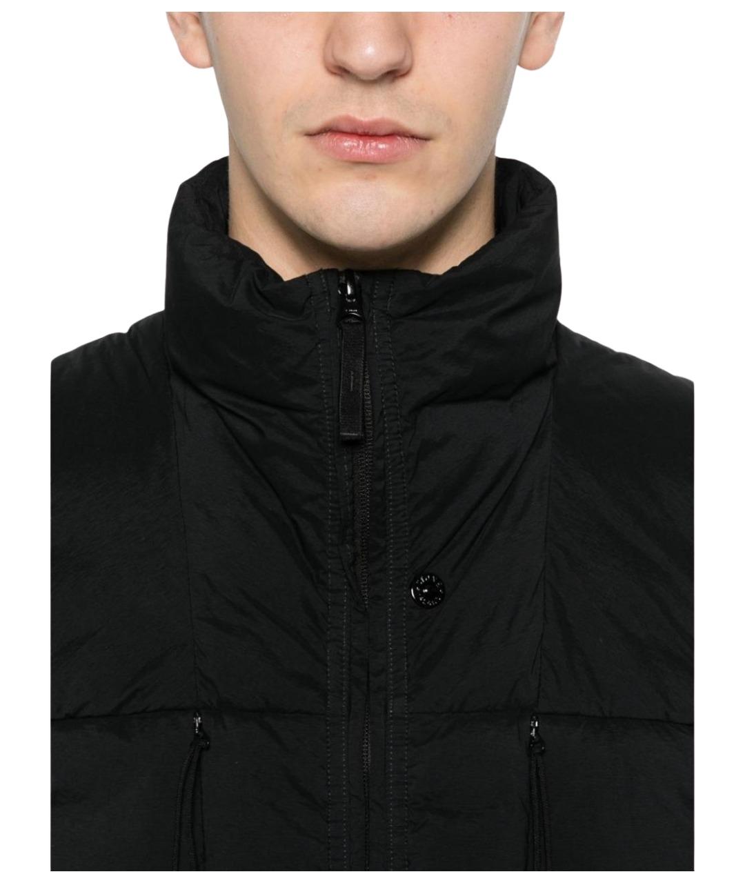 STONE ISLAND Темно-синий полиамидовый жилет, фото 4