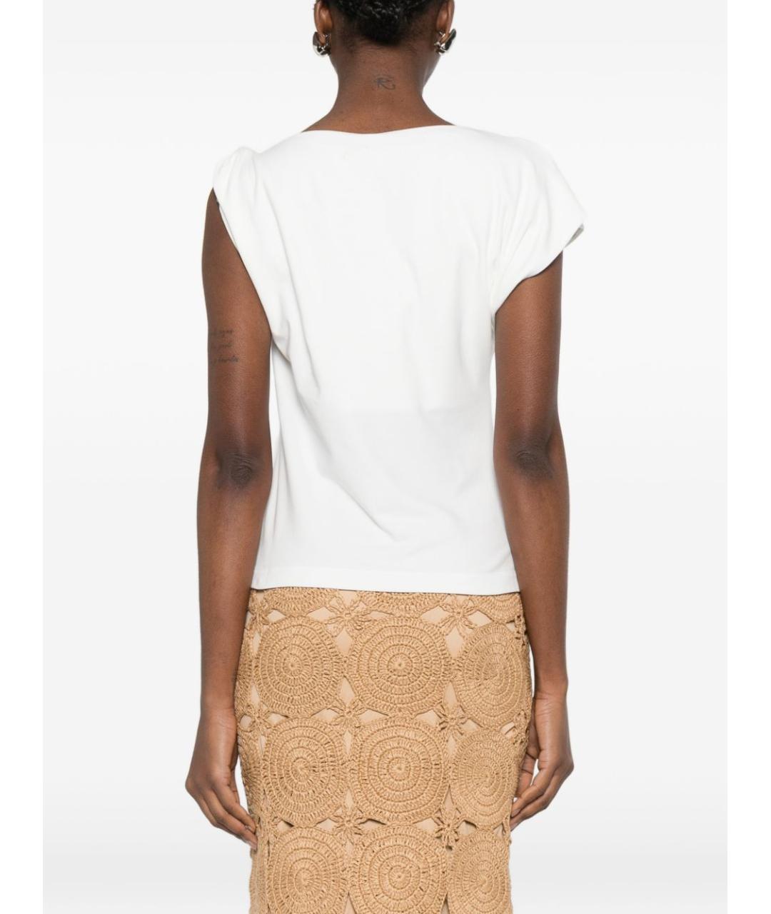 PINKO Белая хлопковая футболка, фото 3