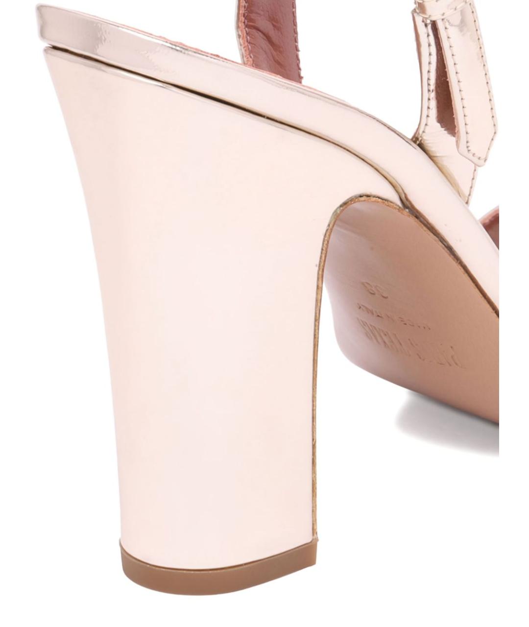 PARIS TEXAS Розовые кожаные босоножки, фото 3