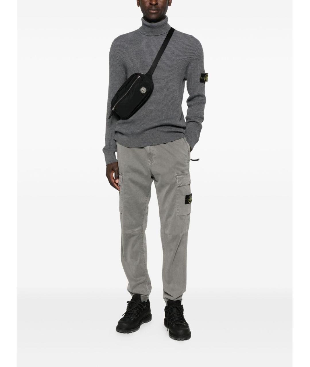STONE ISLAND Серый шерстяной джемпер / свитер, фото 5