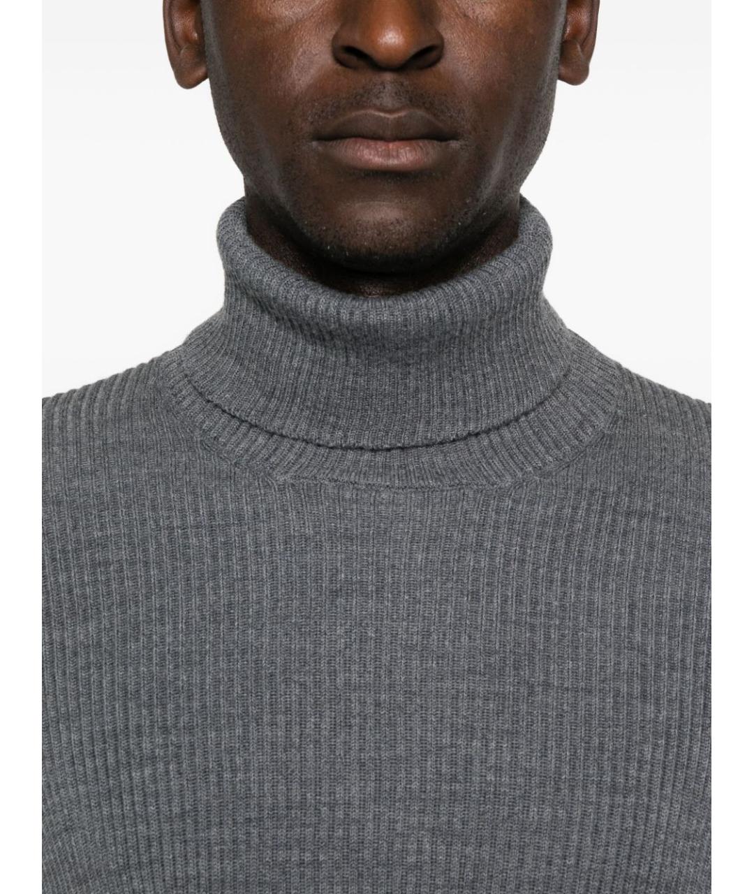 STONE ISLAND Серый шерстяной джемпер / свитер, фото 3