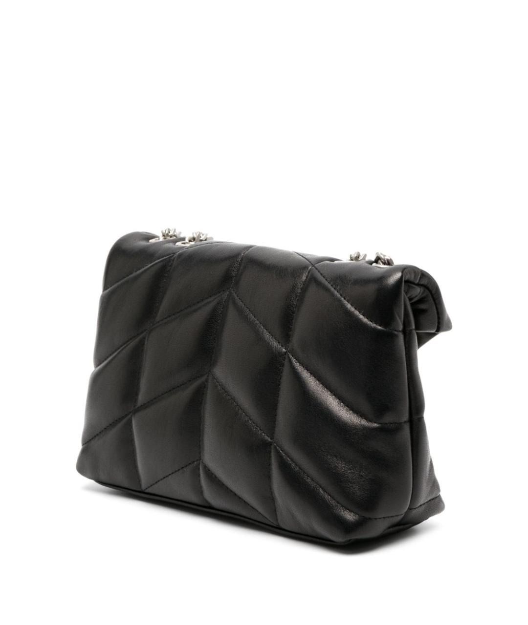 SAINT LAURENT Черная кожаная сумка через плечо, фото 4