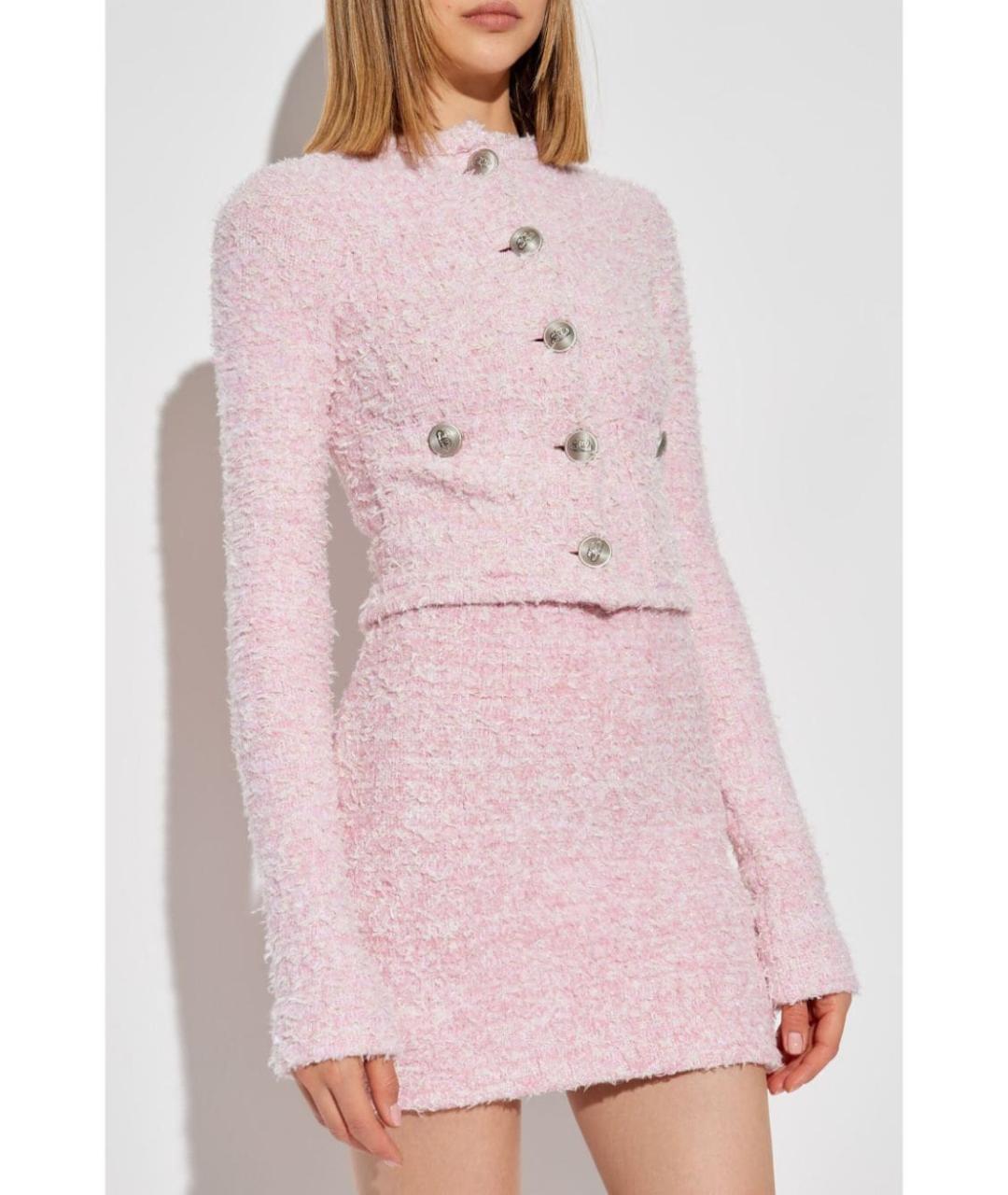 BALENCIAGA Розовый хлопковый кардиган, фото 4