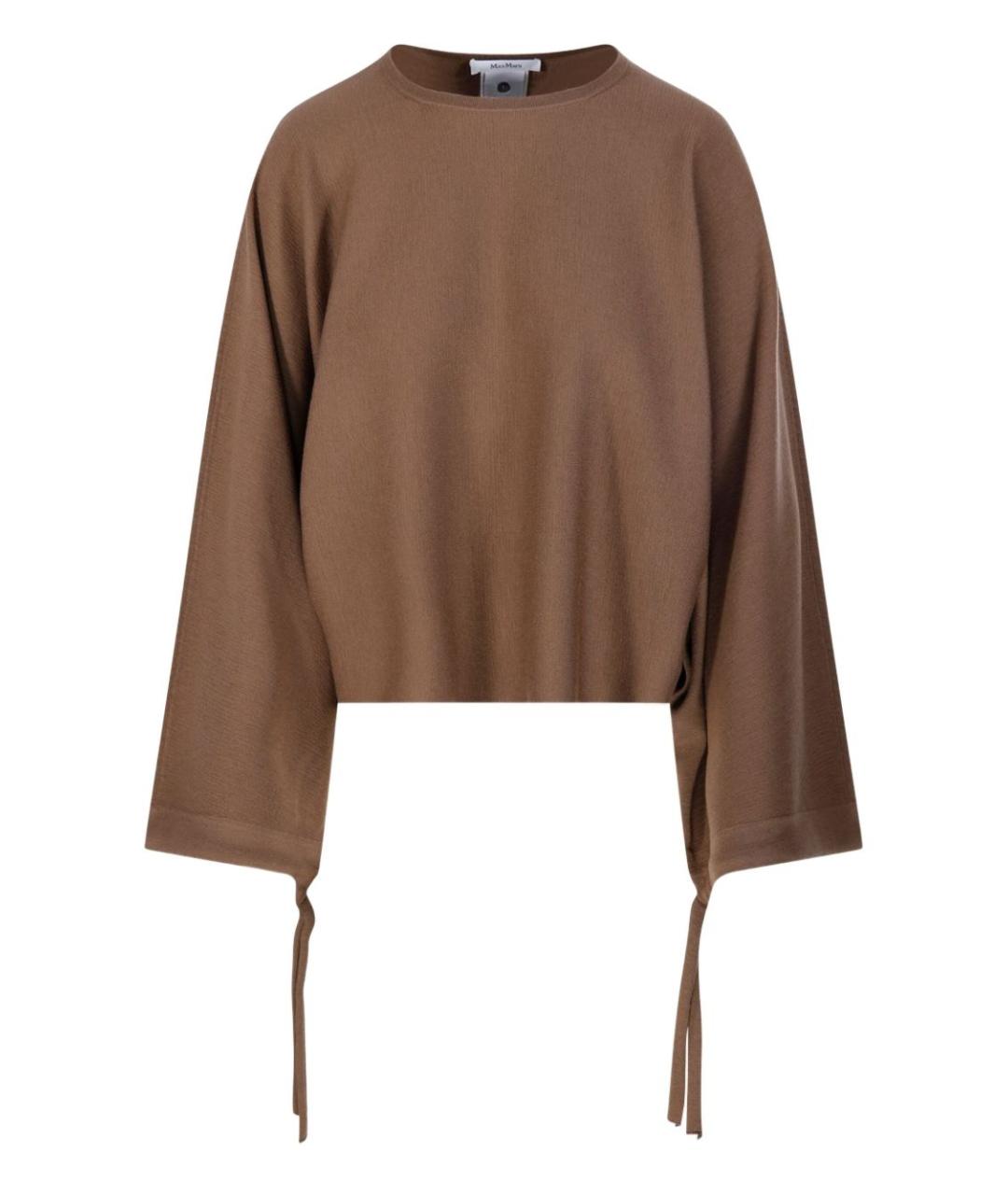 MAX MARA Коричневый шерстяной джемпер / свитер, фото 1
