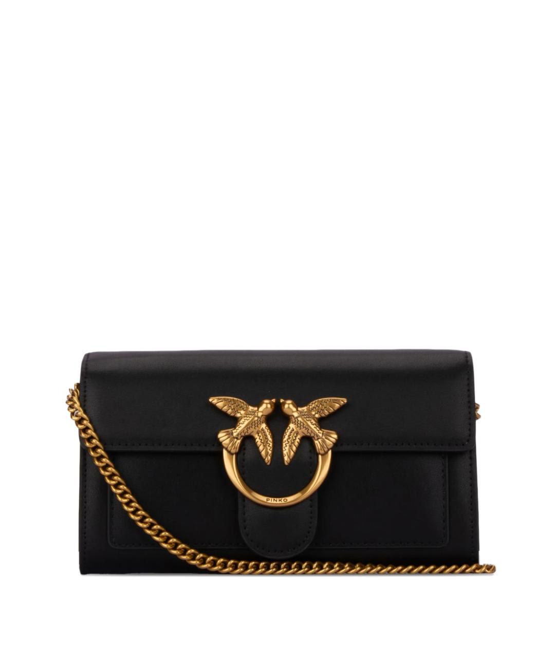 PINKO Черный кожаный кошелек, фото 1