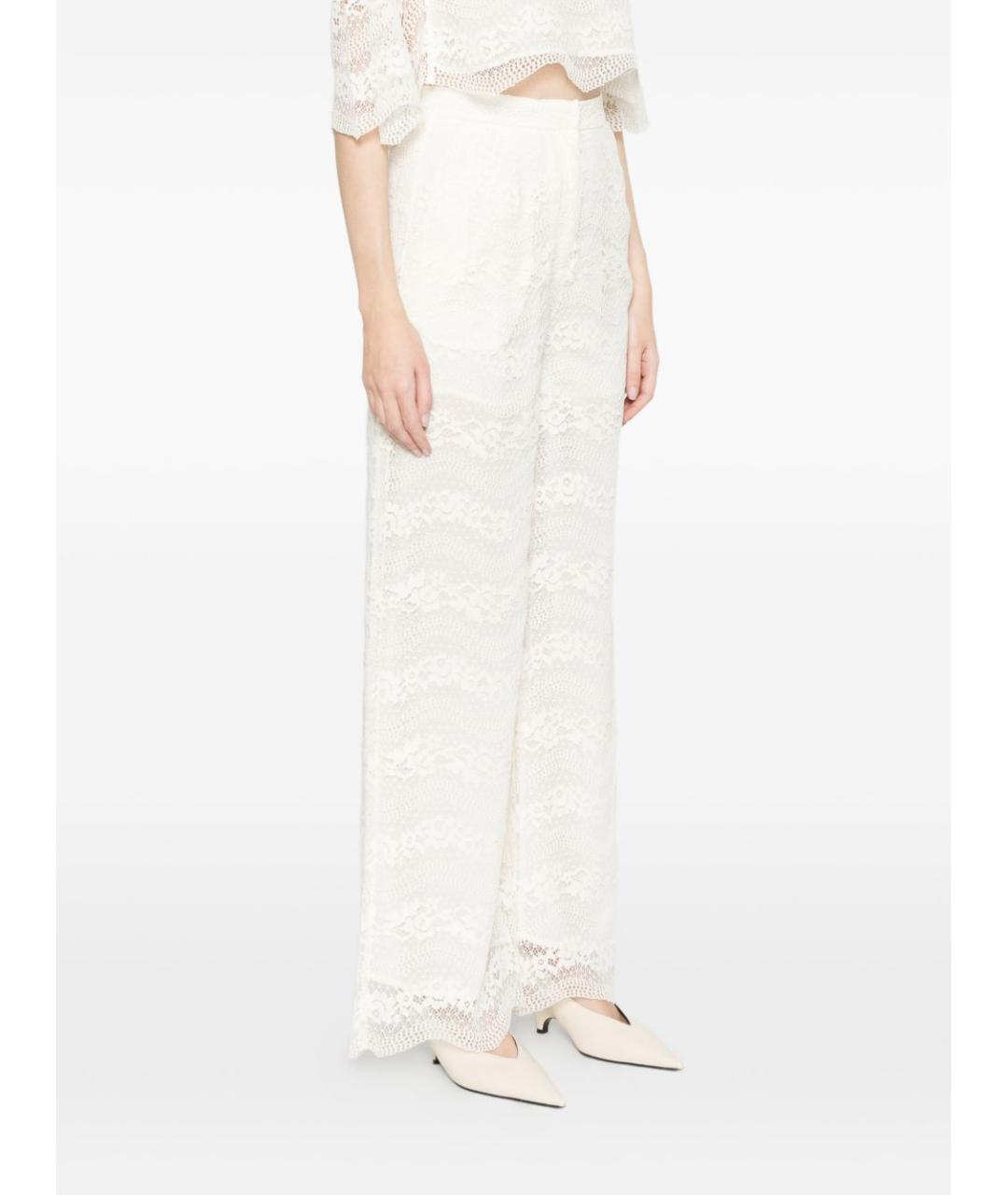 TWIN-SET Бежевые вискозные прямые брюки, фото 3