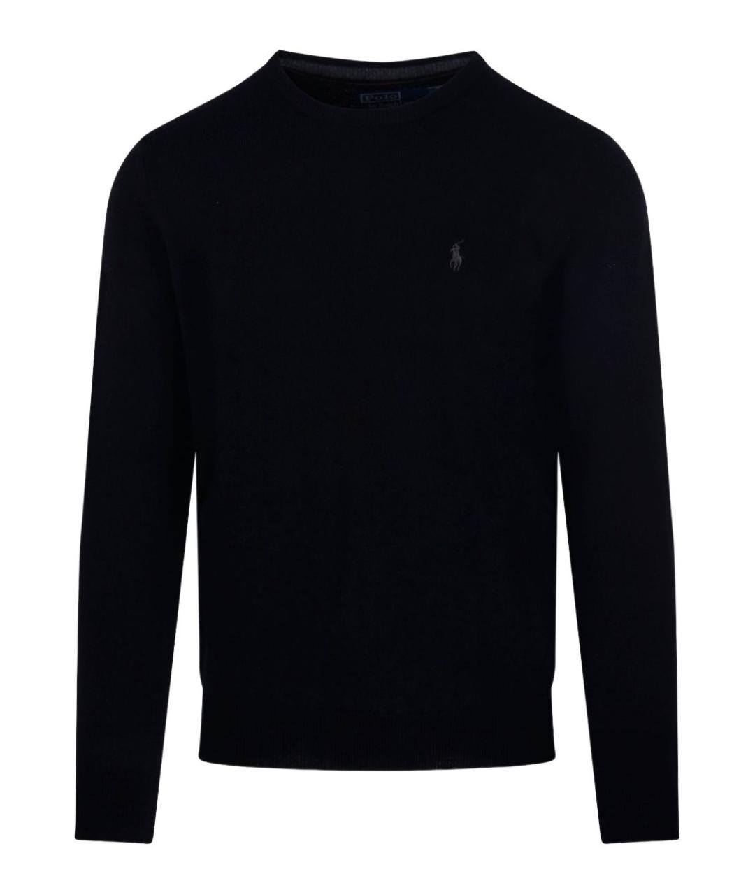 RALPH LAUREN Черный шерстяной джемпер / свитер, фото 1