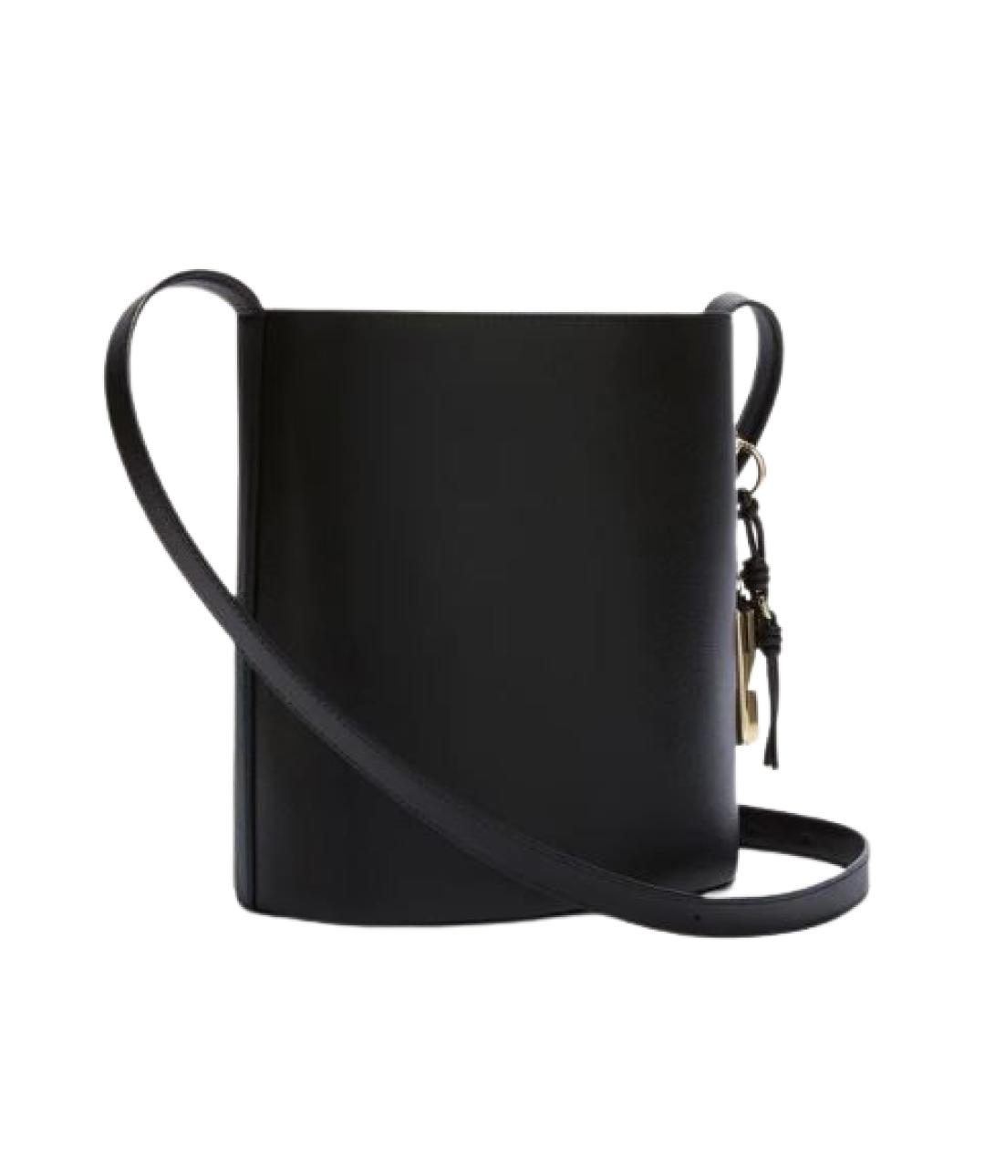 FURLA Черная кожаная сумка через плечо, фото 2