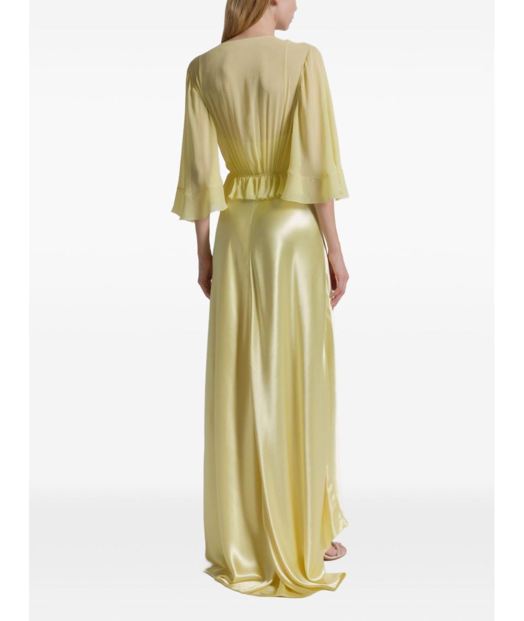 ALBERTA FERRETTI Желтое повседневное платье, фото 4