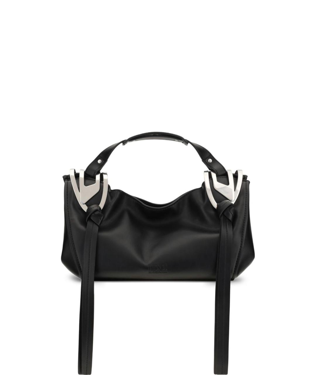 DIESEL Черная сумка с короткими ручками из искусственной кожи, фото 1