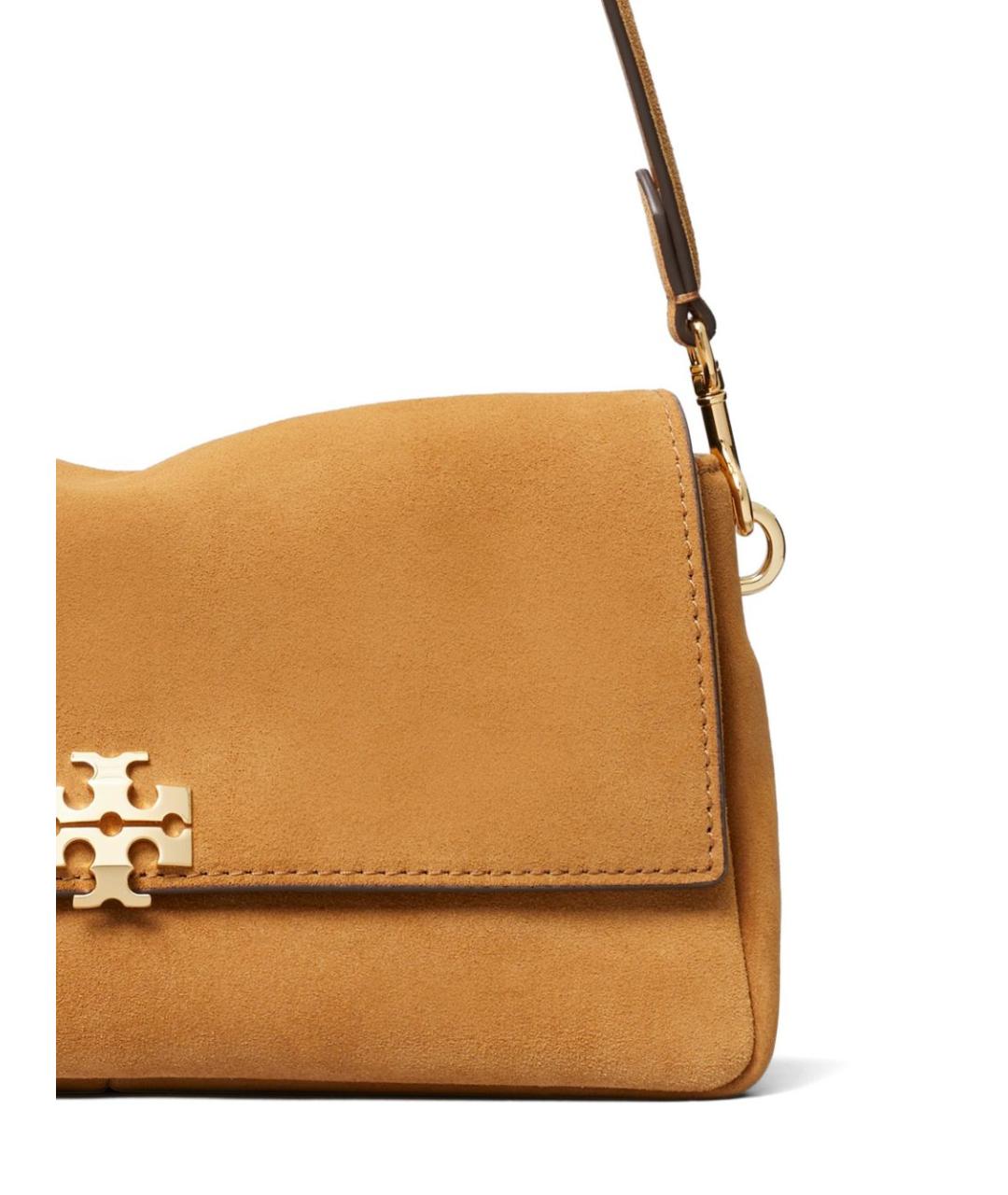 TORY BURCH Бежевая замшевая сумка через плечо, фото 6
