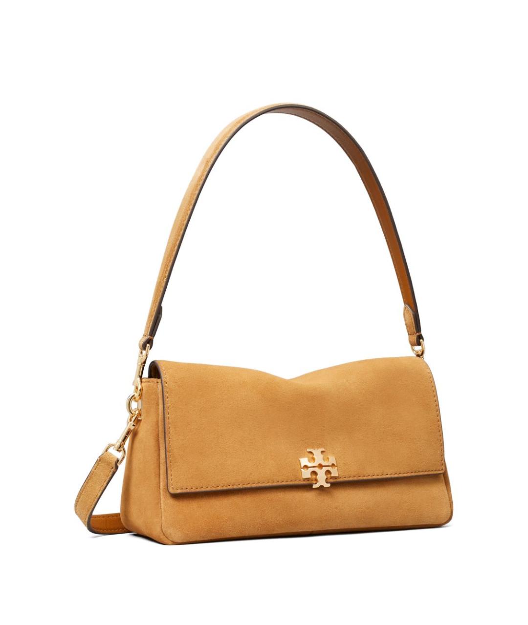 TORY BURCH Бежевая замшевая сумка через плечо, фото 7