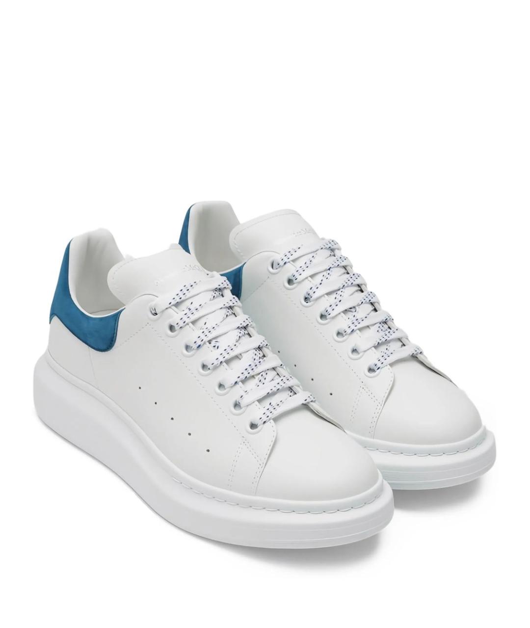ALEXANDER MCQUEEN Белые кожаные низкие кроссовки / кеды, фото 2