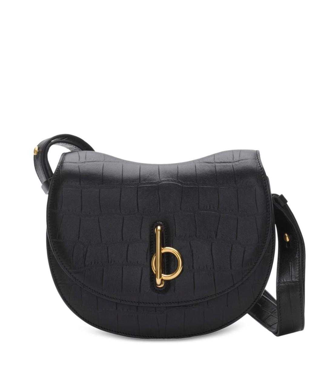 BURBERRY Черная кожаная сумка через плечо, фото 1