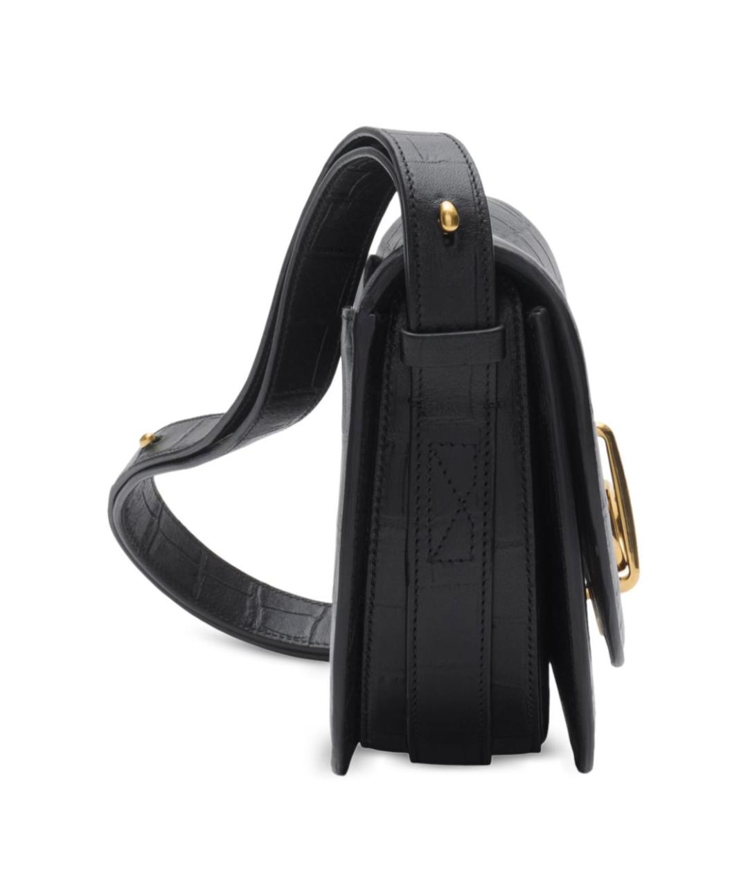 BURBERRY Черная кожаная сумка через плечо, фото 2