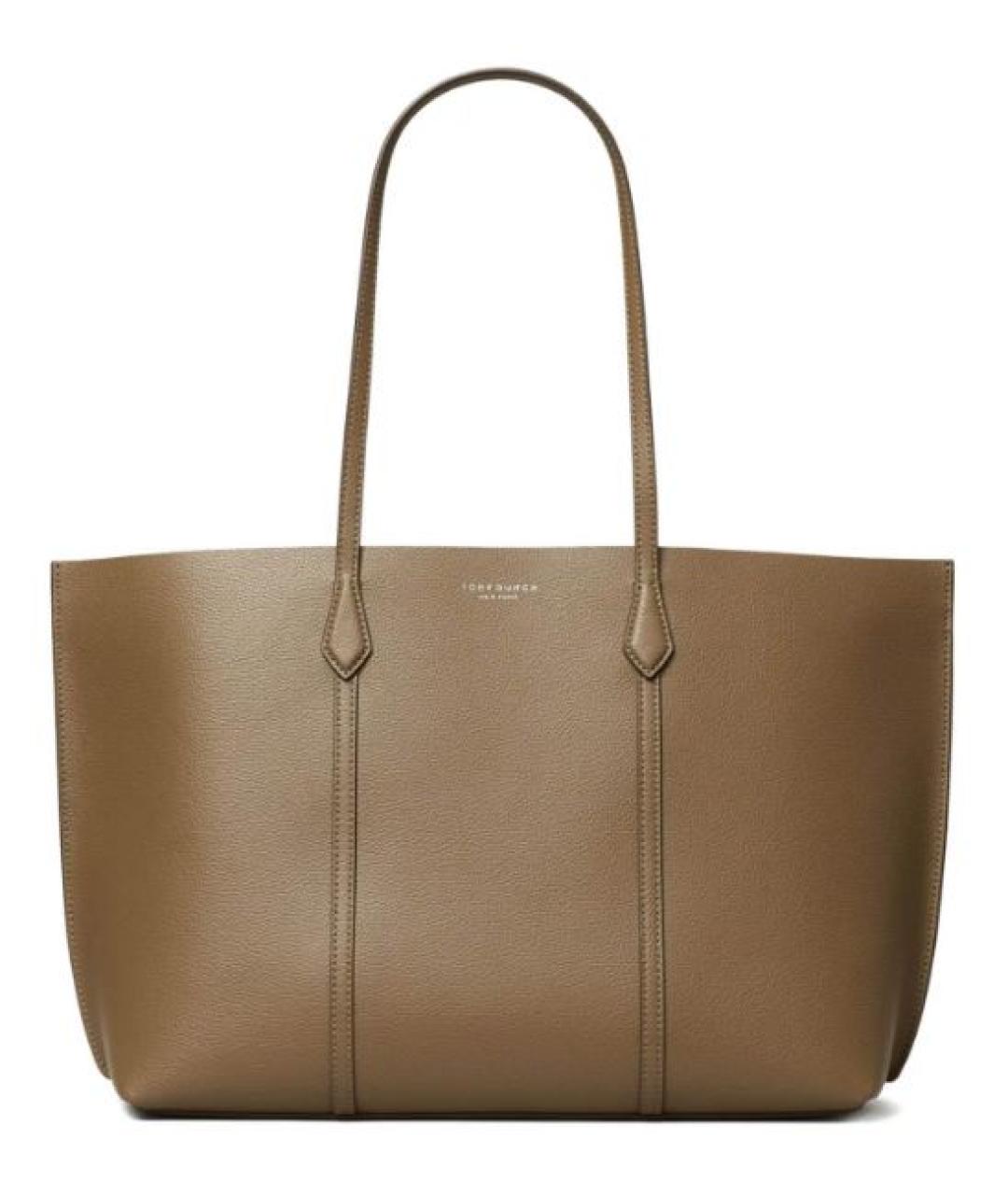 TORY BURCH Коричневая кожаная сумка тоут, фото 1