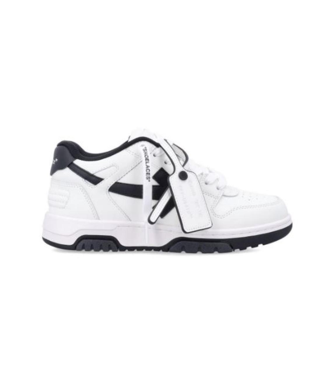 OFF-WHITE Белые кожаные кроссовки, фото 3