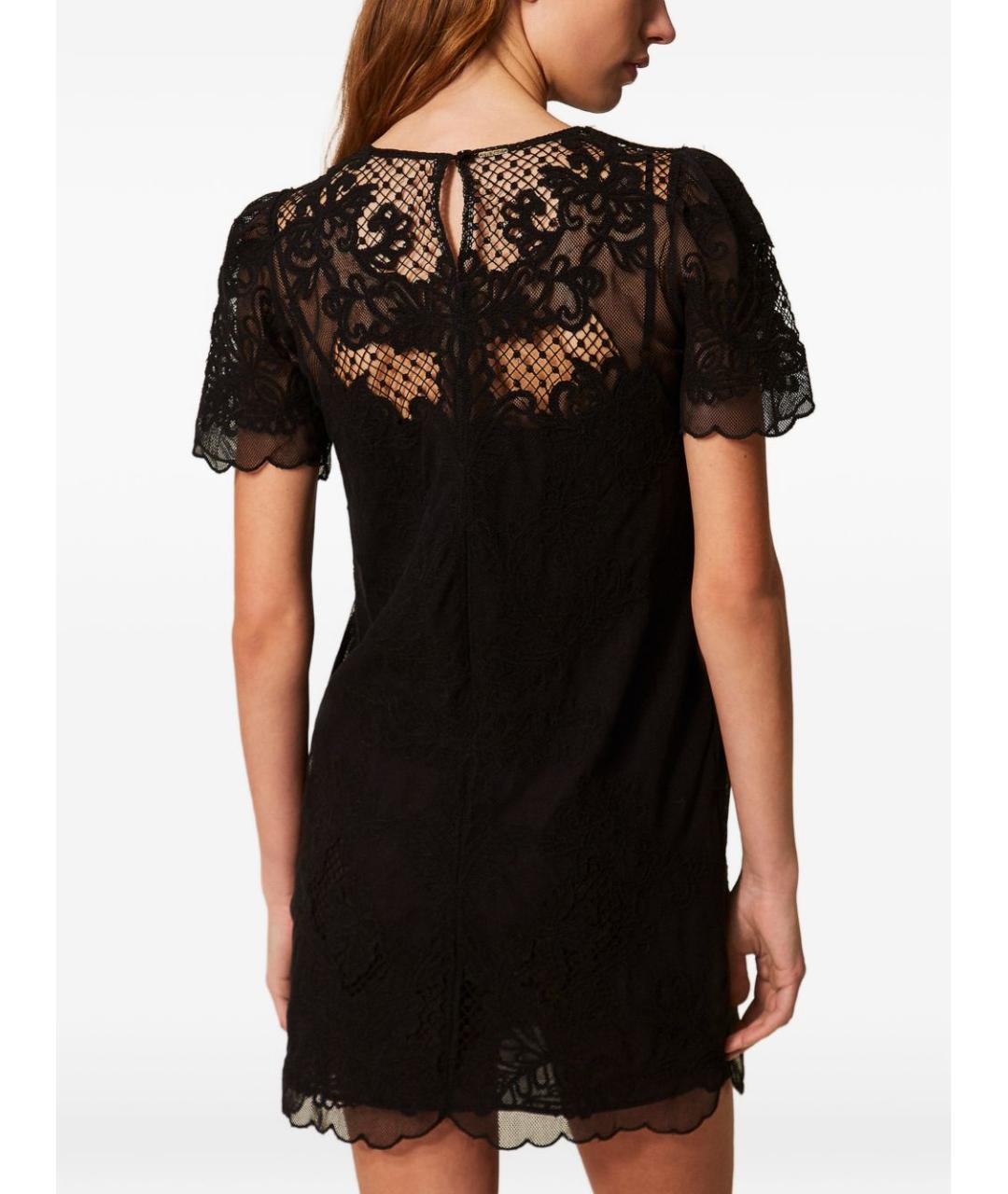 TWIN-SET Черное вечернее платье, фото 3