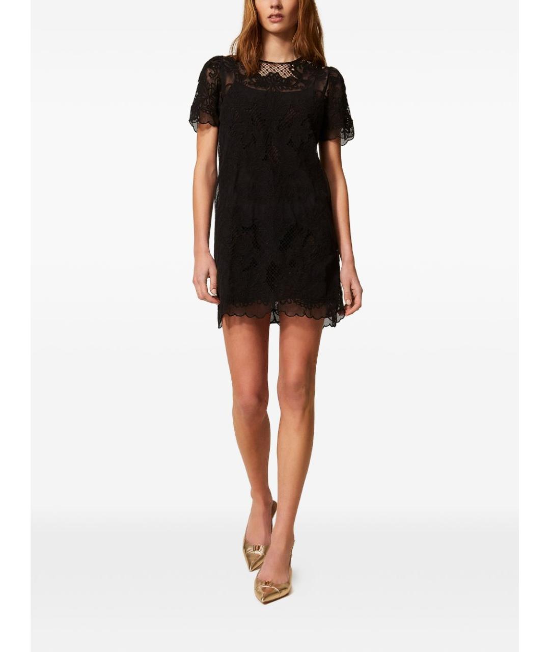 TWIN-SET Черное вечернее платье, фото 5