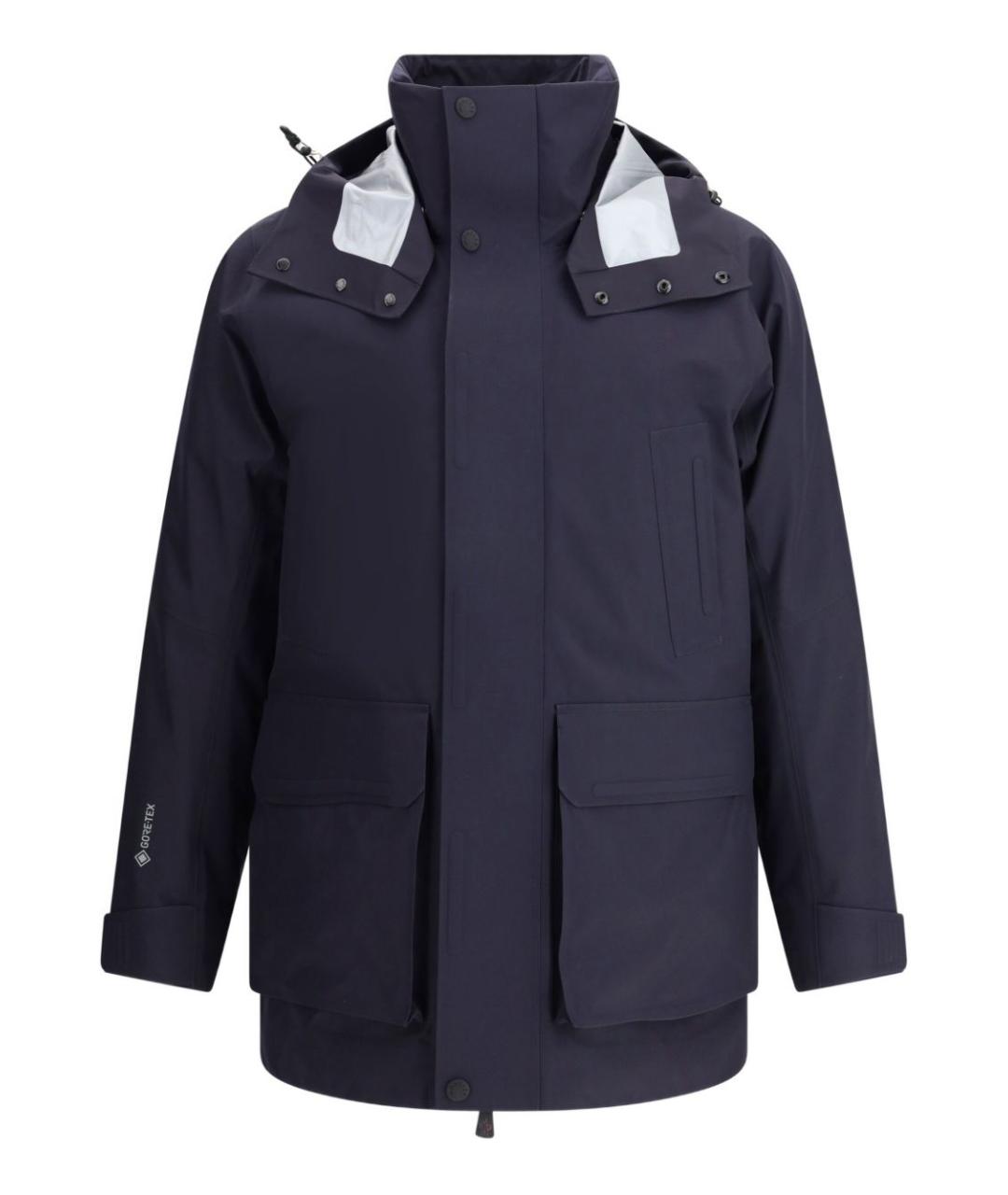 MONCLER GRENOBLE Синяя полиамидовая парка, фото 1