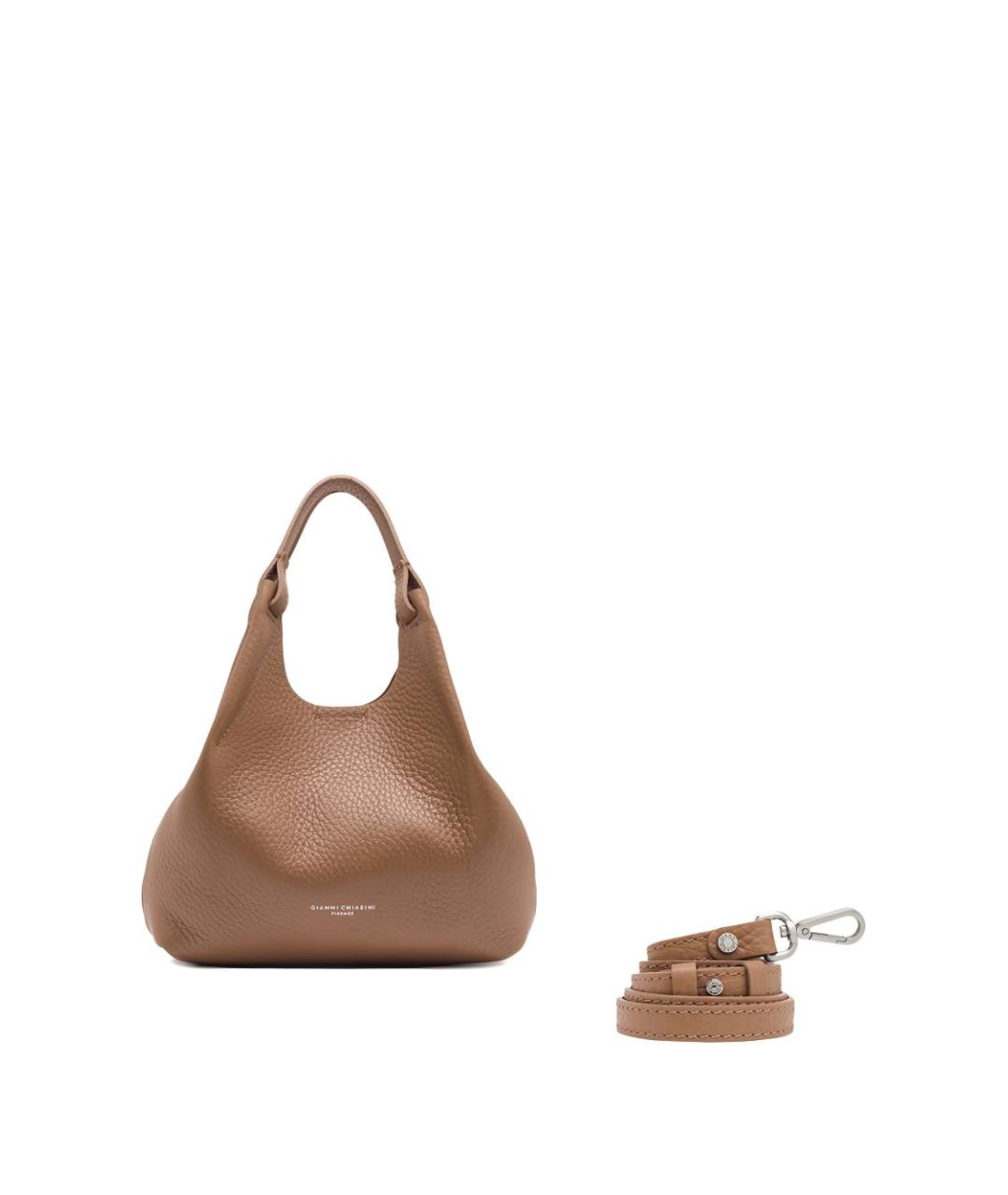 Gianni Chiarini Коричневая кожаная сумка тоут, фото 2