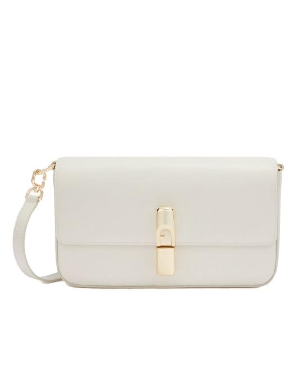 FURLA Белая кожаная сумка через плечо, фото 1