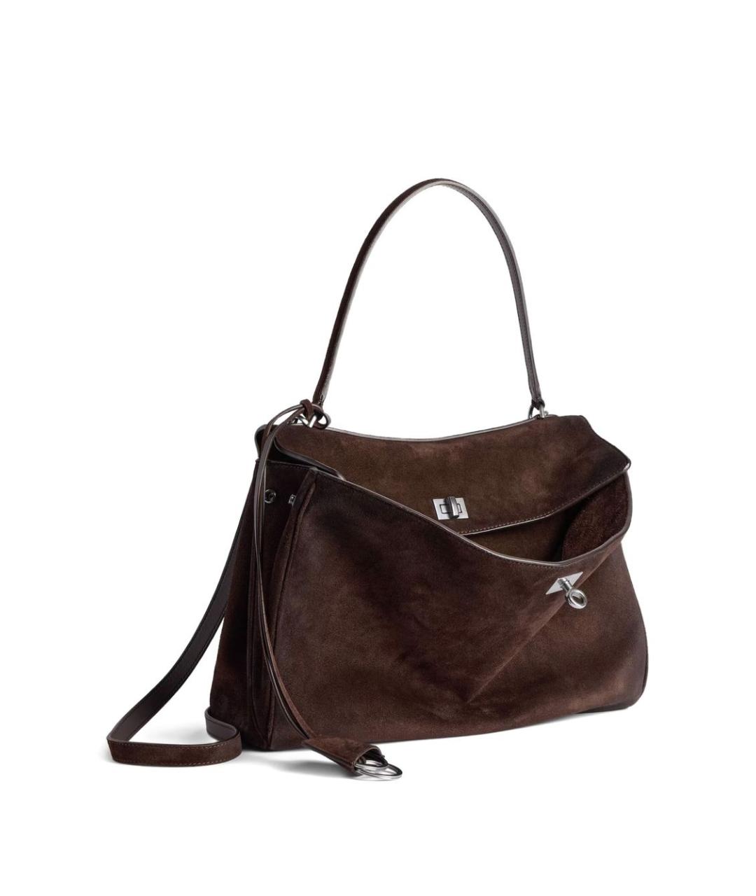 BALENCIAGA Коричневая кожаная сумка тоут, фото 3