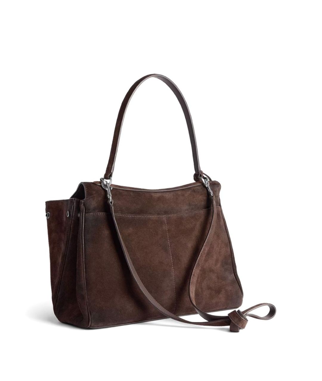 BALENCIAGA Коричневая кожаная сумка тоут, фото 2