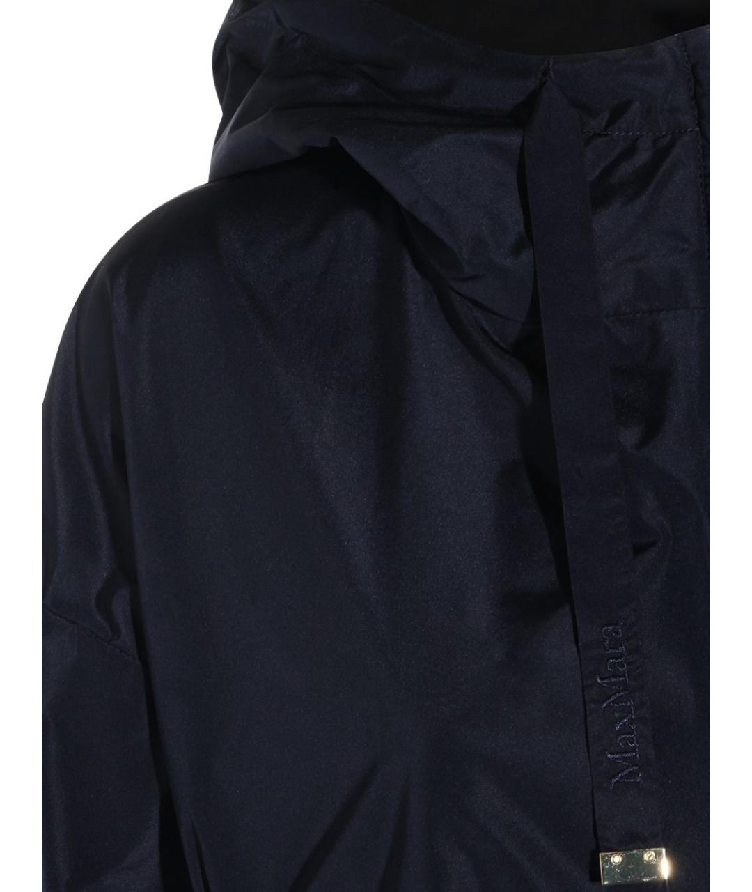 MAX MARA Темно-синий хлопковый тренч/плащ, фото 2