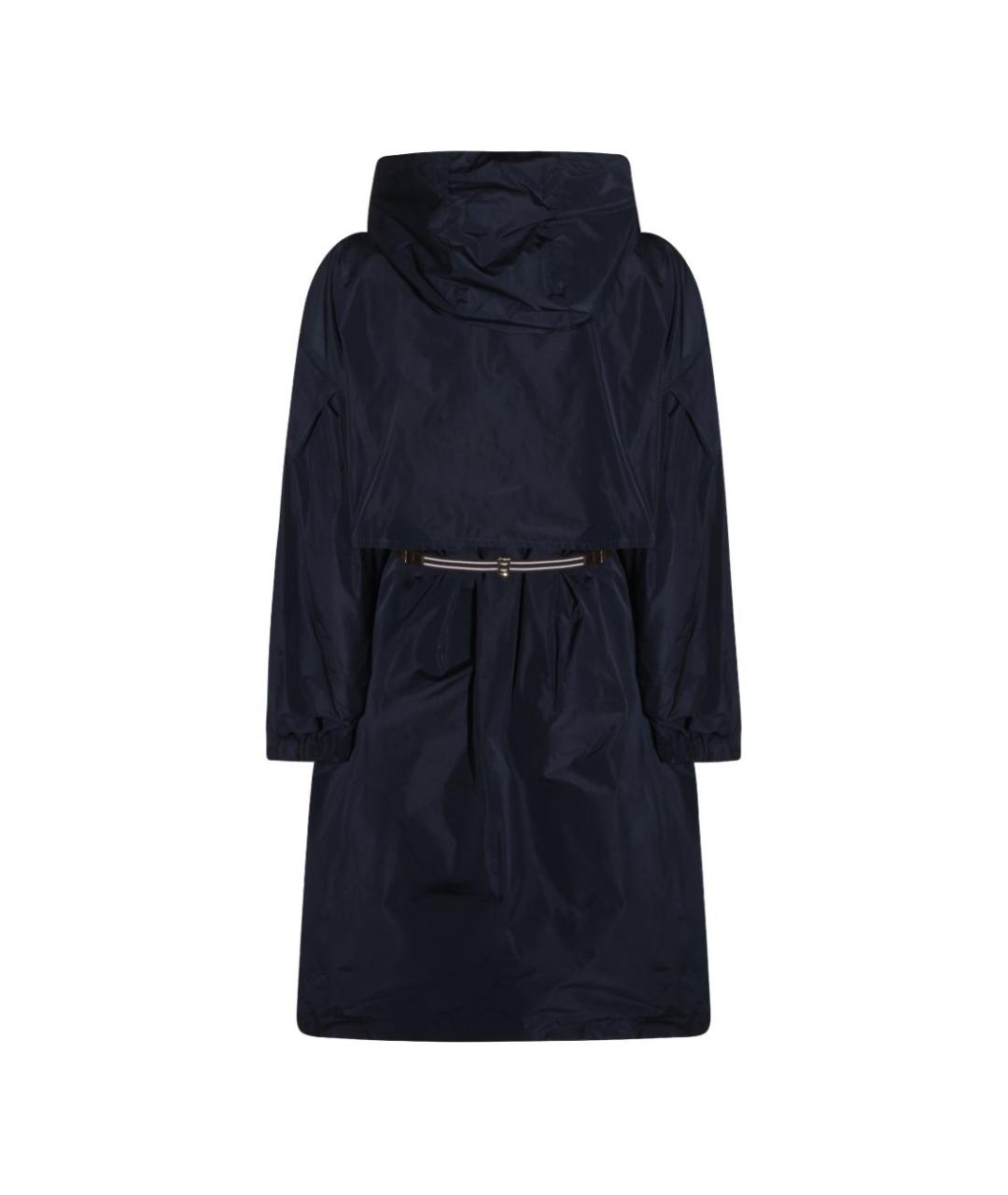 MAX MARA Темно-синий хлопковый тренч/плащ, фото 3