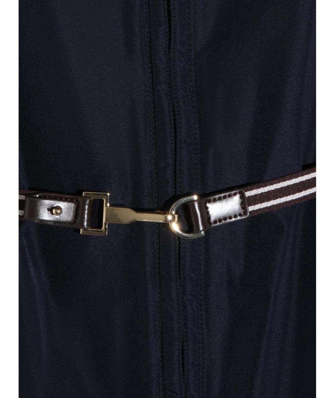 MAX MARA Темно-синий хлопковый тренч/плащ, фото 4