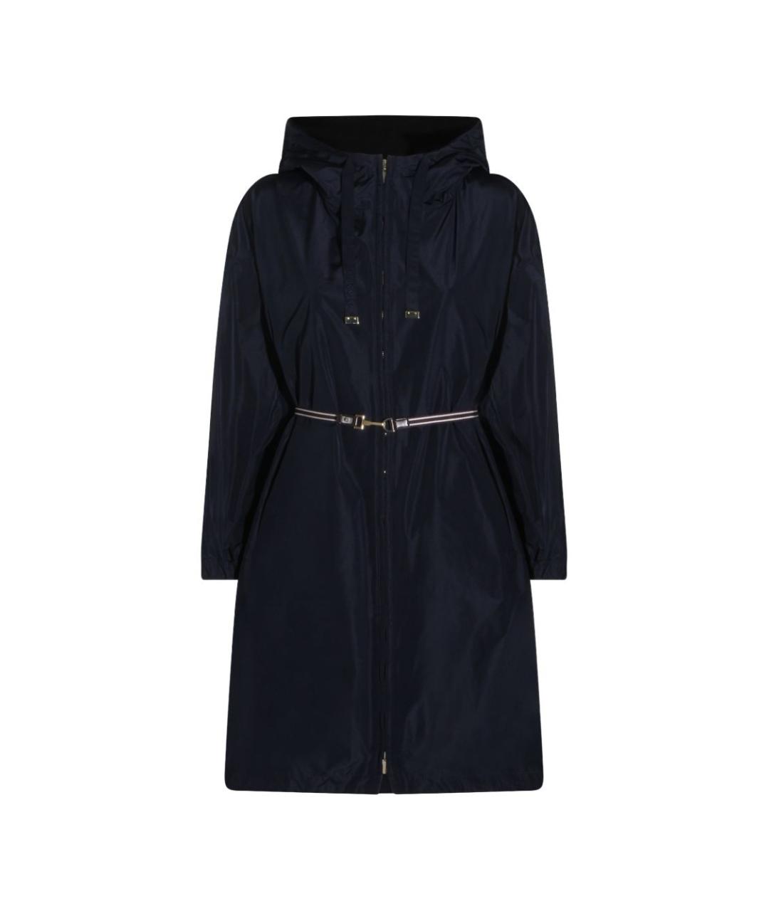 MAX MARA Темно-синий хлопковый тренч/плащ, фото 1