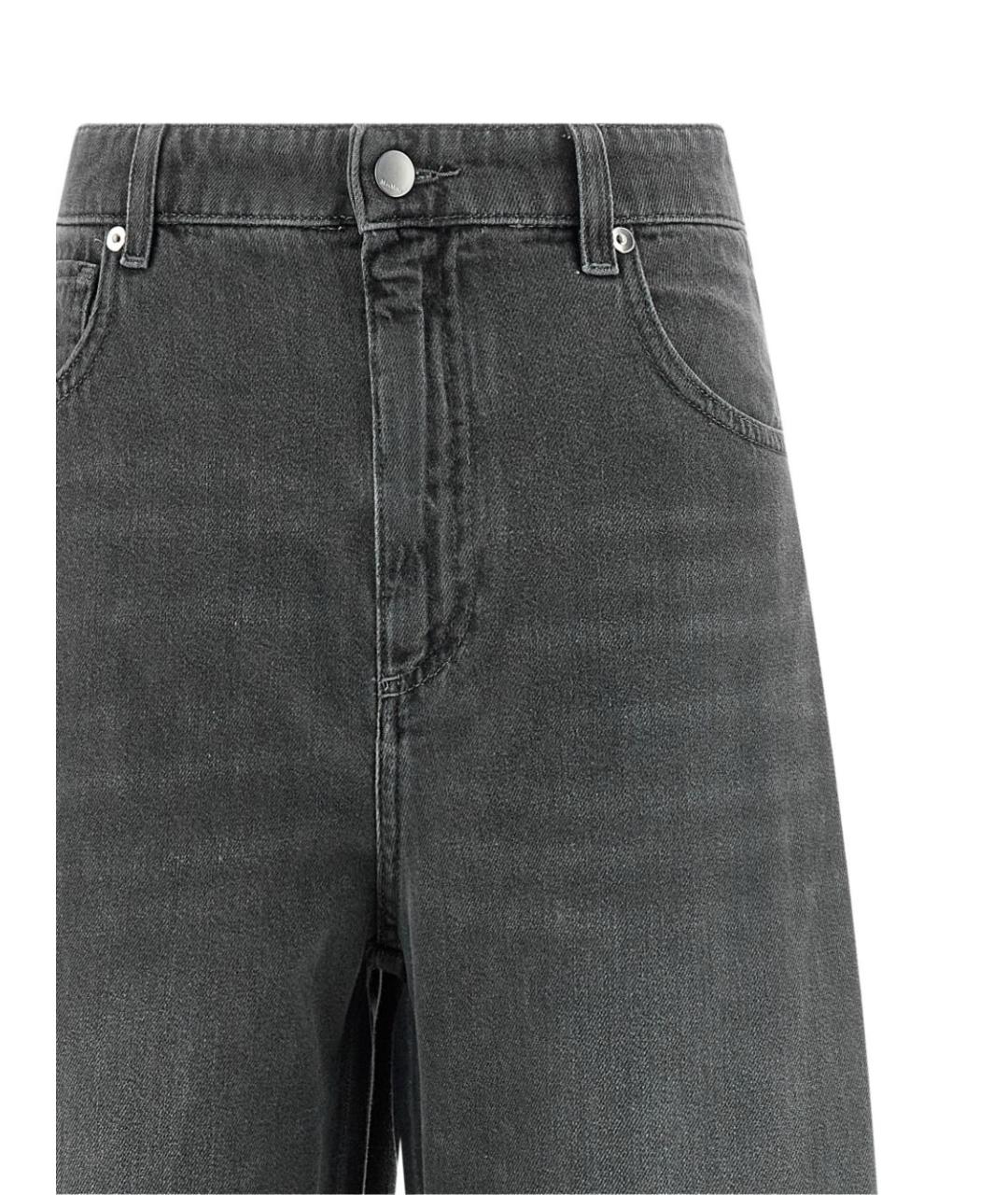 'S MAX MARA Серые хлопковые прямые джинсы, фото 4