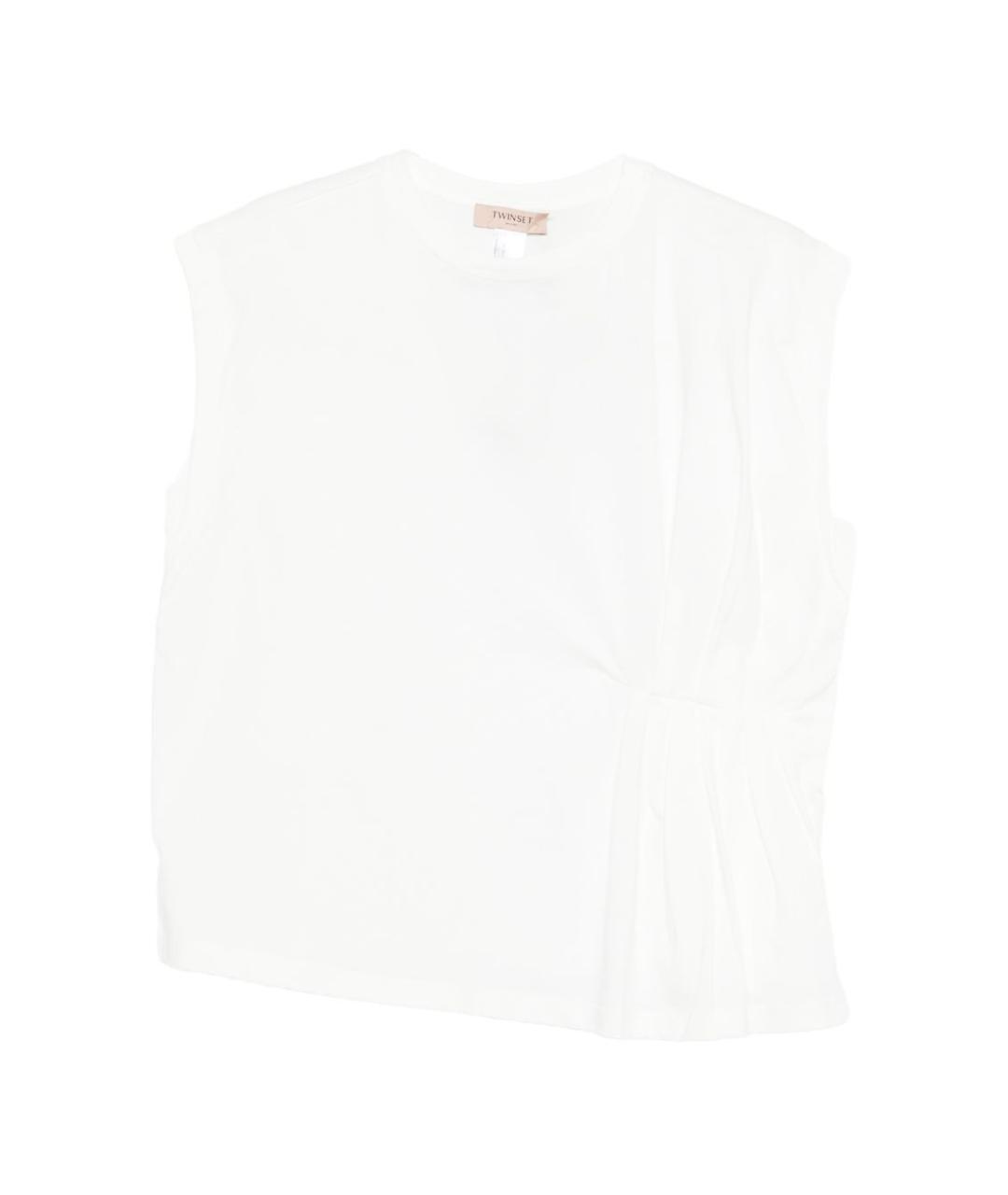 TWIN-SET Белый хлопковый джемпер / свитер, фото 1